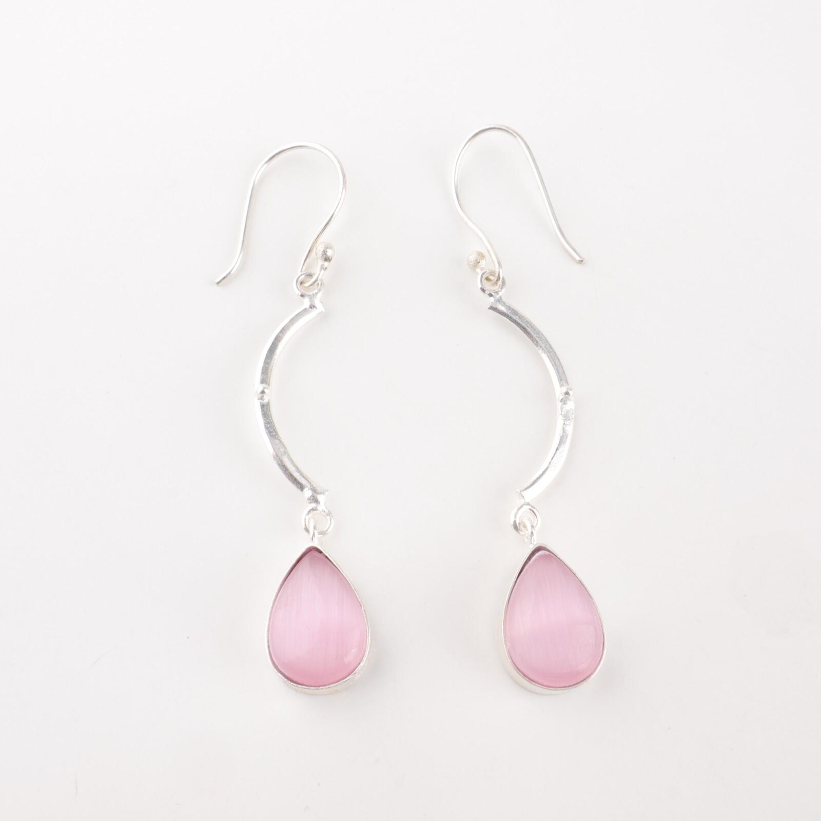 Pink Cat s Eye Gemstone 925 Fine Silver Jewelry Handmade Teardrop Earrings 2.60 EE-43-41
Pink Cat s Eye Gemstone 925 Fine Silver Jewelry Handmade Teardrop Earrings 2.60 EE-43-41