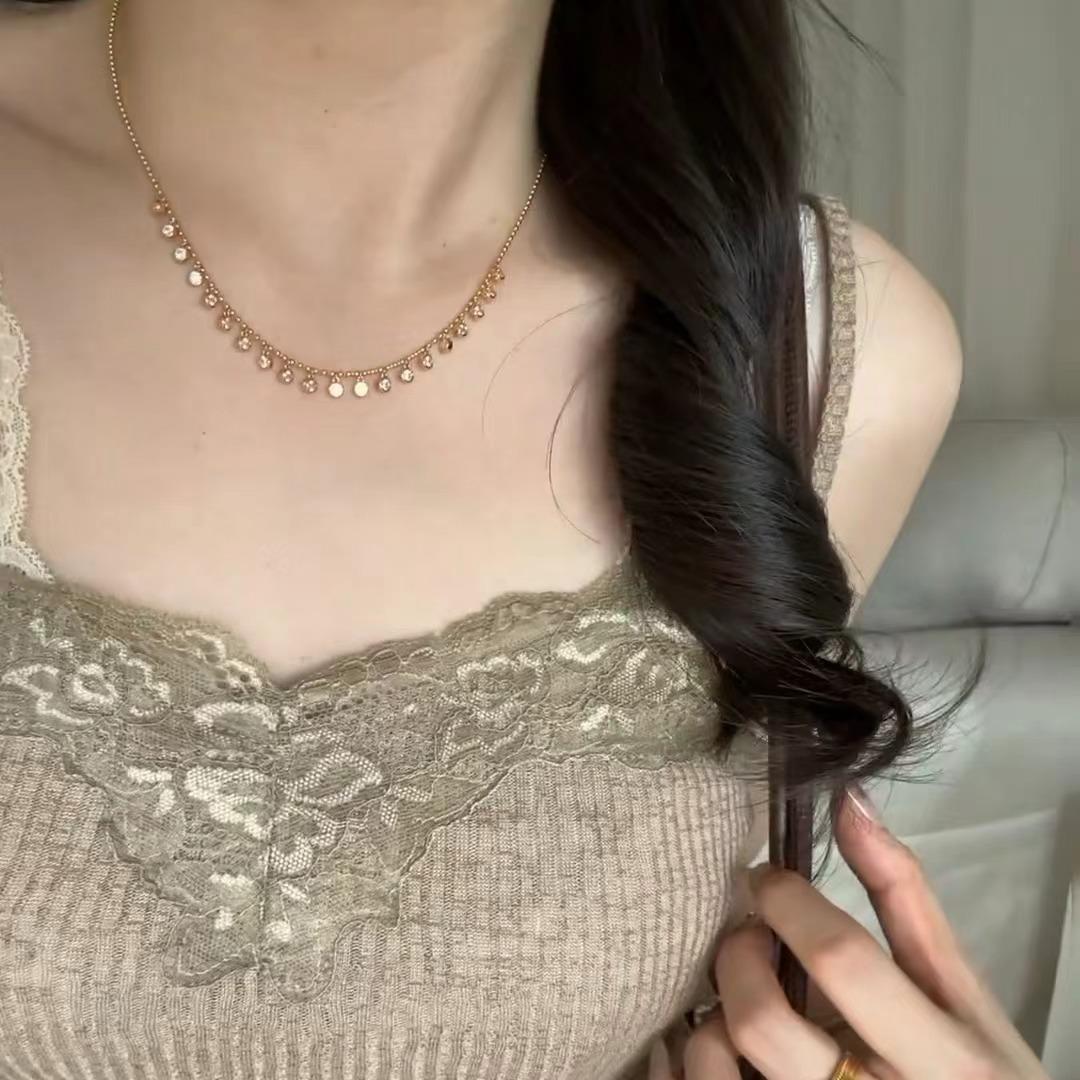 S925 Sterling Silver Gold-Plated High Carbon Diamond Bubble Necklace: Layered Luxury, Exquisite High-End Design 925 Silver шампанского/золотой
S925 Sterling Silver Gold-Plated High Carbon Diamond Bubble Necklace: Layered Luxury, Exquisite High-End Design 925 Silver шампанского/золотой