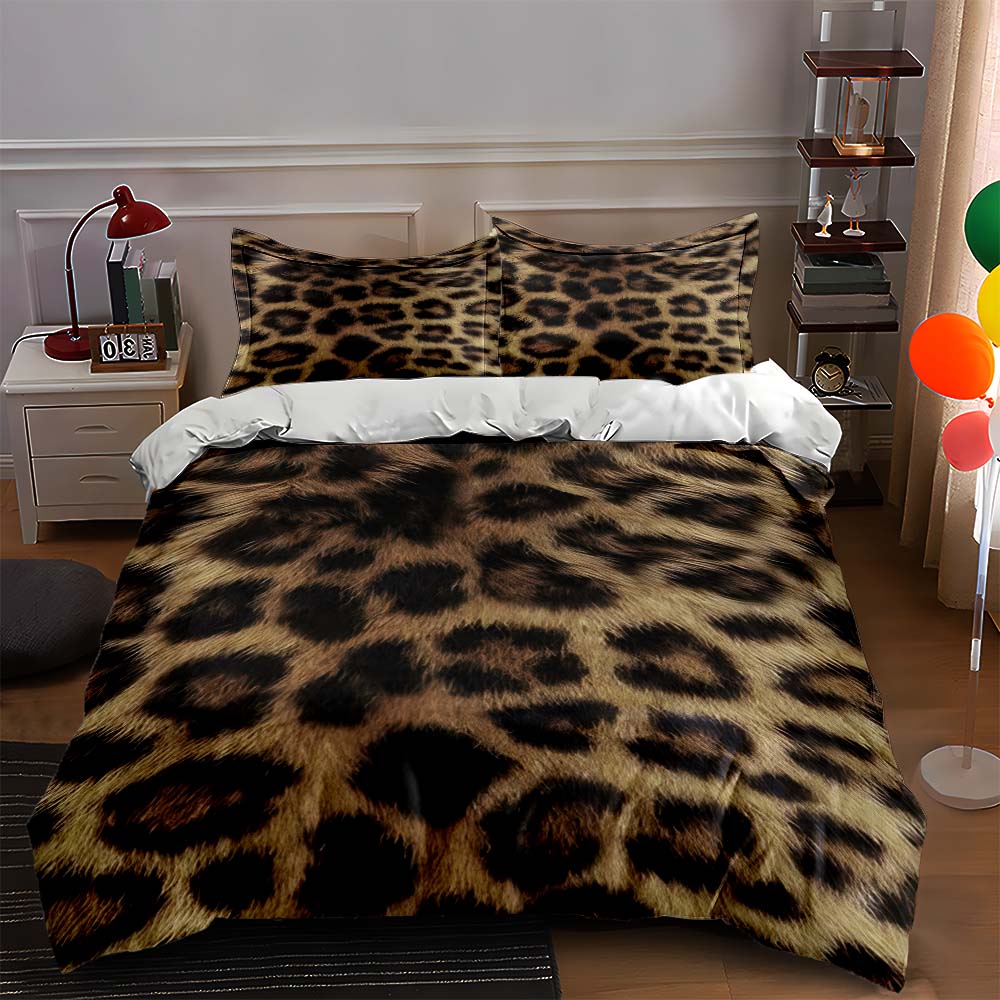 Leopard print pattern. Bedding Duvet cover sets Duvet covers Pillowcases gifts (1 * Duvet Cover 2 * Pillowcases, without duvet insert) 135x200cm
Leopard print pattern. Bedding Duvet cover sets Duvet covers Pillowcases gifts (1 * Duvet Cover 2 * Pillowcases, without duvet insert) 135x200cm