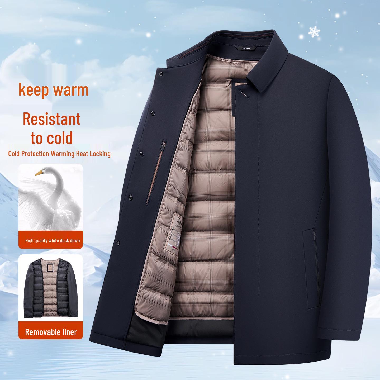 Men s 2025 Winter Business Casual Windproof Jacket with Detachable Liner 2XL Темно-синій
Men s 2025 Winter Business Casual Windproof Jacket with Detachable Liner 2XL Темно-синій
