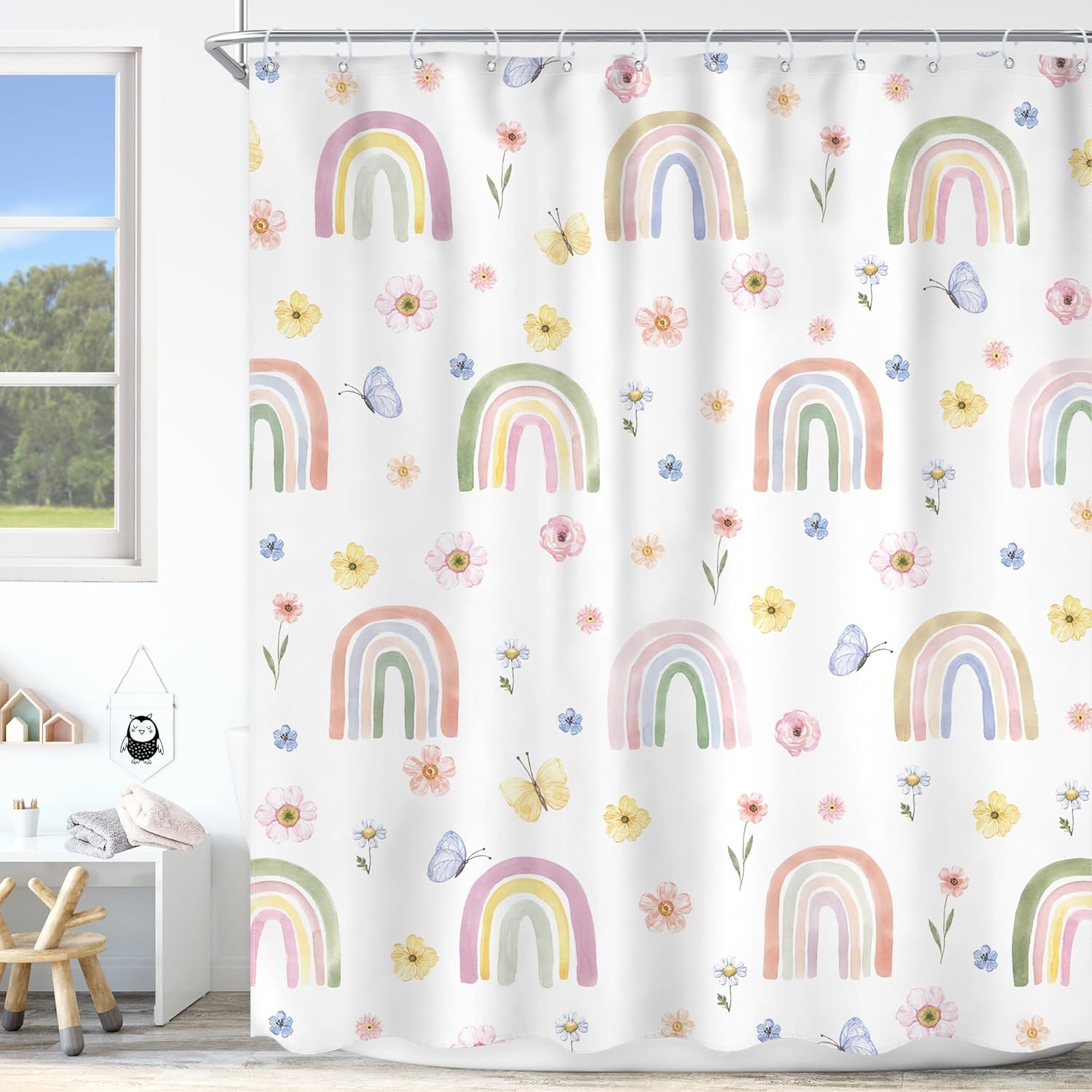 Kids Shower Curtain Girls Rainbow Dinosaur Dino Funny Fairy Animal Cartoon Cute Horse Pink Flower Inch Lovely Rabbit Bathroom W60H190(CM)-1 Pcs
Kids Shower Curtain Girls Rainbow Dinosaur Dino Funny Fairy Animal Cartoon Cute Horse Pink Flower Inch Lovely Rabbit Bathroom W60H190(CM)-1 Pcs