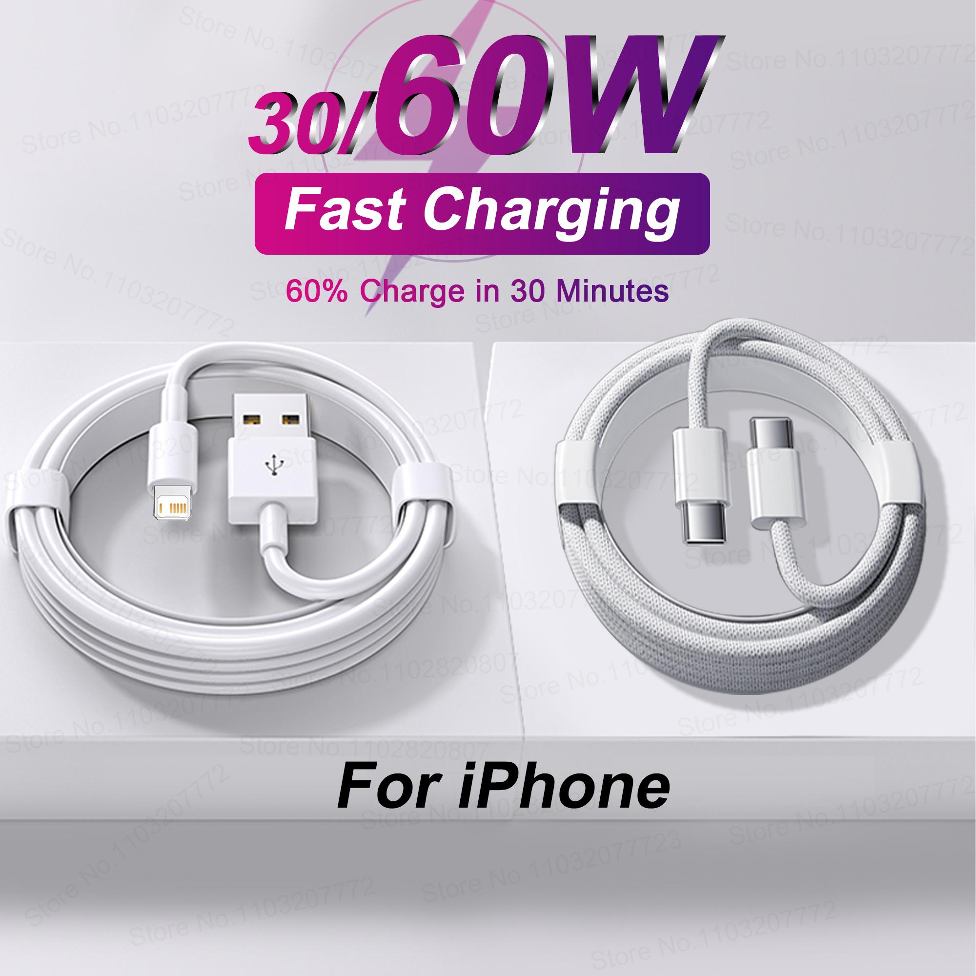 60W Fast Charging Charger USB C Cable For Apple iPhone 15 14 11 12 13 Pro Max Plus Mini 30W USB To Type C Cable Cord Accessories 1m
60W Fast Charging Charger USB C Cable For Apple iPhone 15 14 11 12 13 Pro Max Plus Mini 30W USB To Type C Cable Cord Accessories 1m