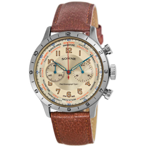 Sonne HI003 Часы из нержавеющей стали с кварцевым механизмом, 40 мм, циферблат цвета слоновой кости (HI003IV-BR) Мужской Коричневый
Sonne HI003 Часы из нержавеющей стали с кварцевым механизмом, 40 мм, циферблат цвета слоновой кости (HI003IV-BR) Мужской Коричневый