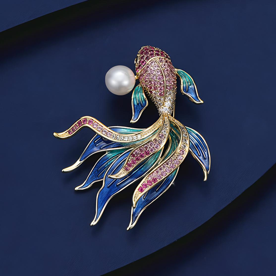 Висококласна жіноча брошка Коі з відчуттям розкоші 3*4CM
Висококласна жіноча брошка Коі з відчуттям розкоші 3*4CM