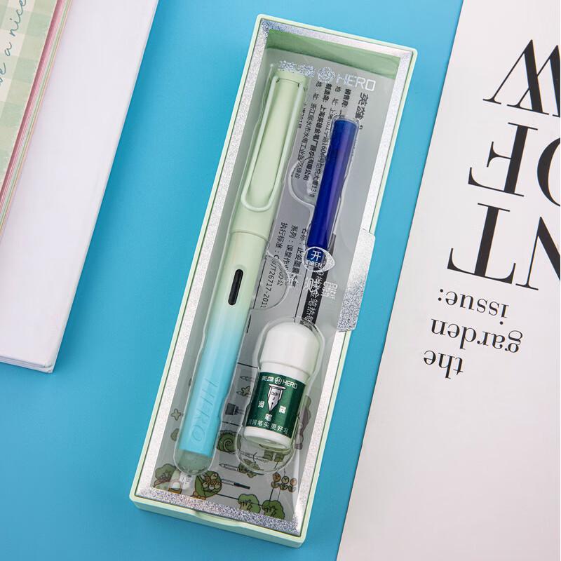 Hero 1359 Thermosensitive Erasable Student Fountain Pen - Gradient Color with Replaceable Ink Cartridge for Practice Writing. 0.38mm
Hero 1359 Thermosensitive Erasable Student Fountain Pen - Gradient Color with Replaceable Ink Cartridge for Practice Writing. 0.38mm