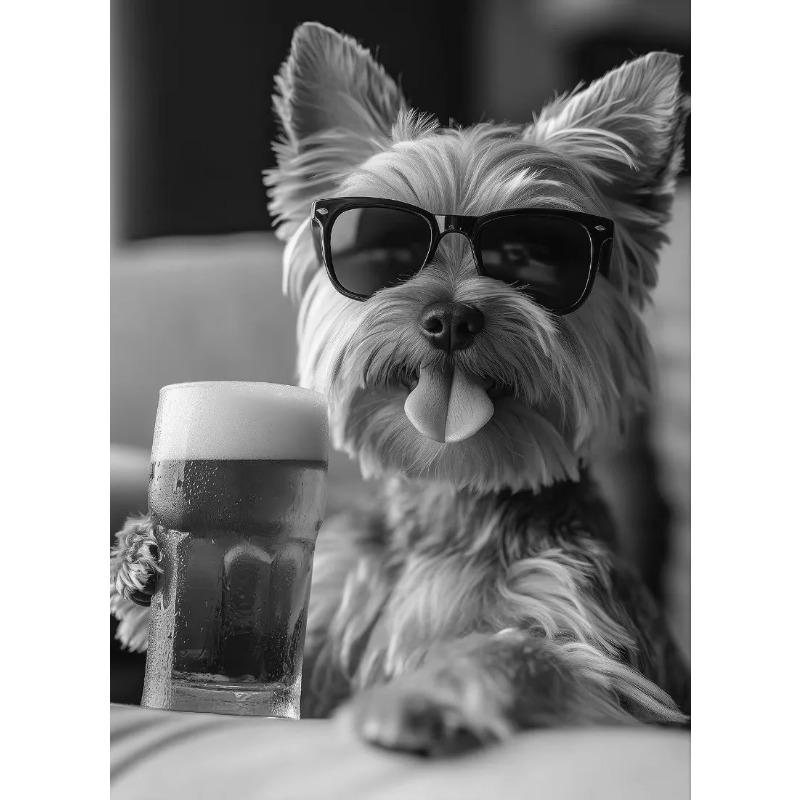Black White Funny Pet Dog Drinking Wine Animal Posters and Prints Canvas Printing Wall Art Picture for Living Room Kitchen Decor 21cm×30cm NoFrame
Black White Funny Pet Dog Drinking Wine Animal Posters and Prints Canvas Printing Wall Art Picture for Living Room Kitchen Decor 21cm×30cm NoFrame