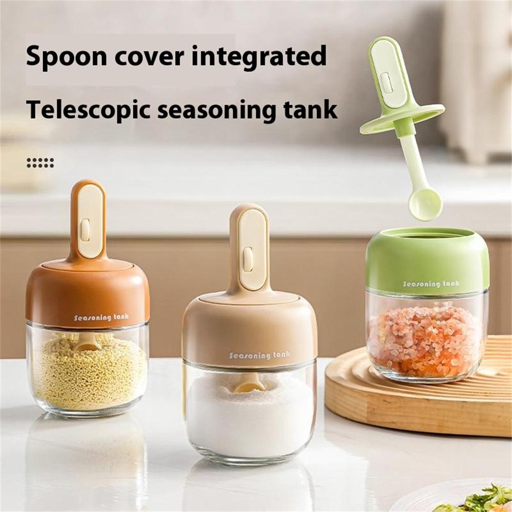 Kitchen Seasoning Container with Integrated Spoon Moisture Proof Glass Sealed Spice Jar (BPA Free,No FDA) Green
Kitchen Seasoning Container with Integrated Spoon Moisture Proof Glass Sealed Spice Jar (BPA Free,No FDA) Green