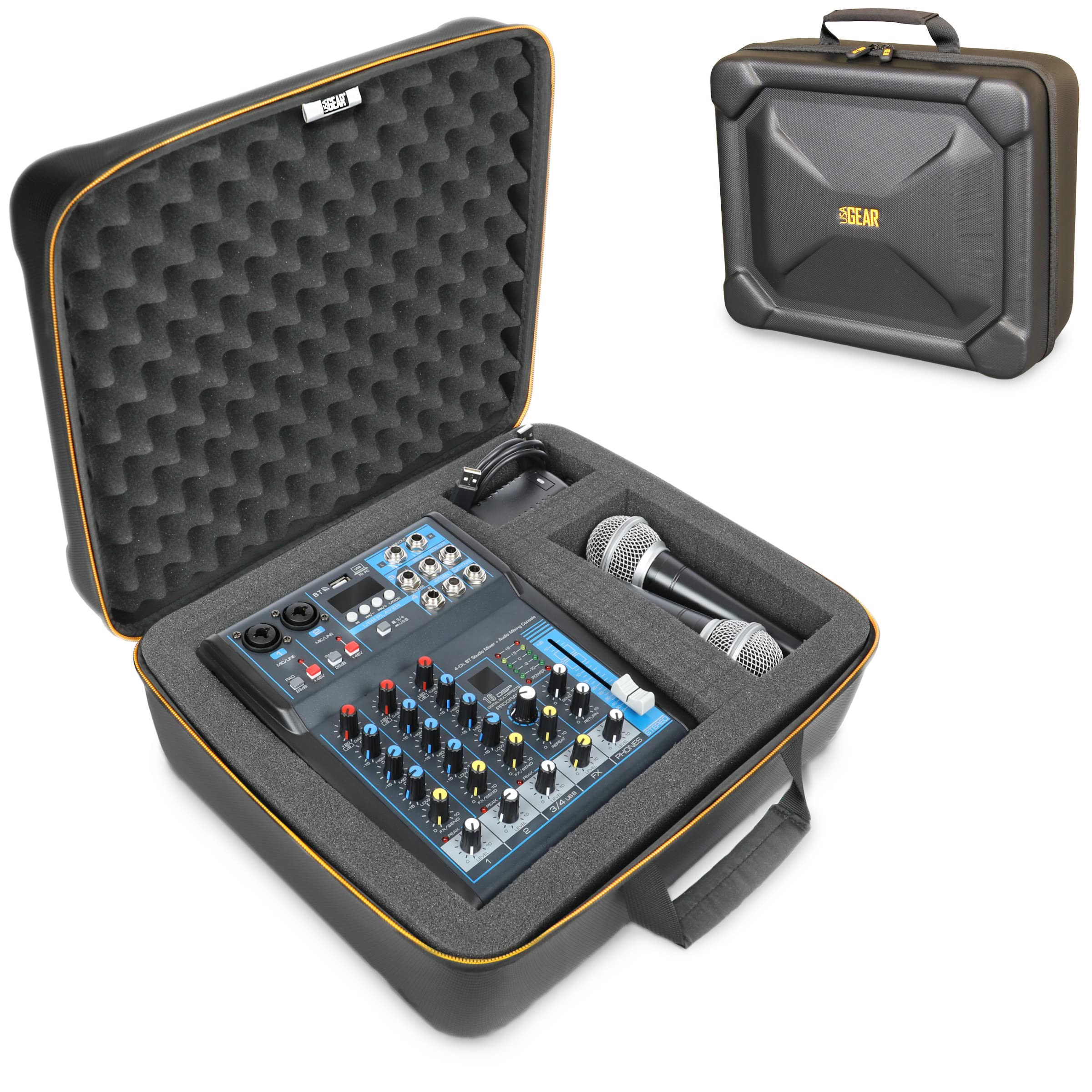 USA Gear DJ Mixer Travel Case with Customizable Foam Interior and Protective Hard Exterior Audio Mixer Case Compatible with Yamaha Pyle Mackie чорний
USA Gear DJ Mixer Travel Case with Customizable Foam Interior and Protective Hard Exterior Audio Mixer Case Compatible with Yamaha Pyle Mackie чорний