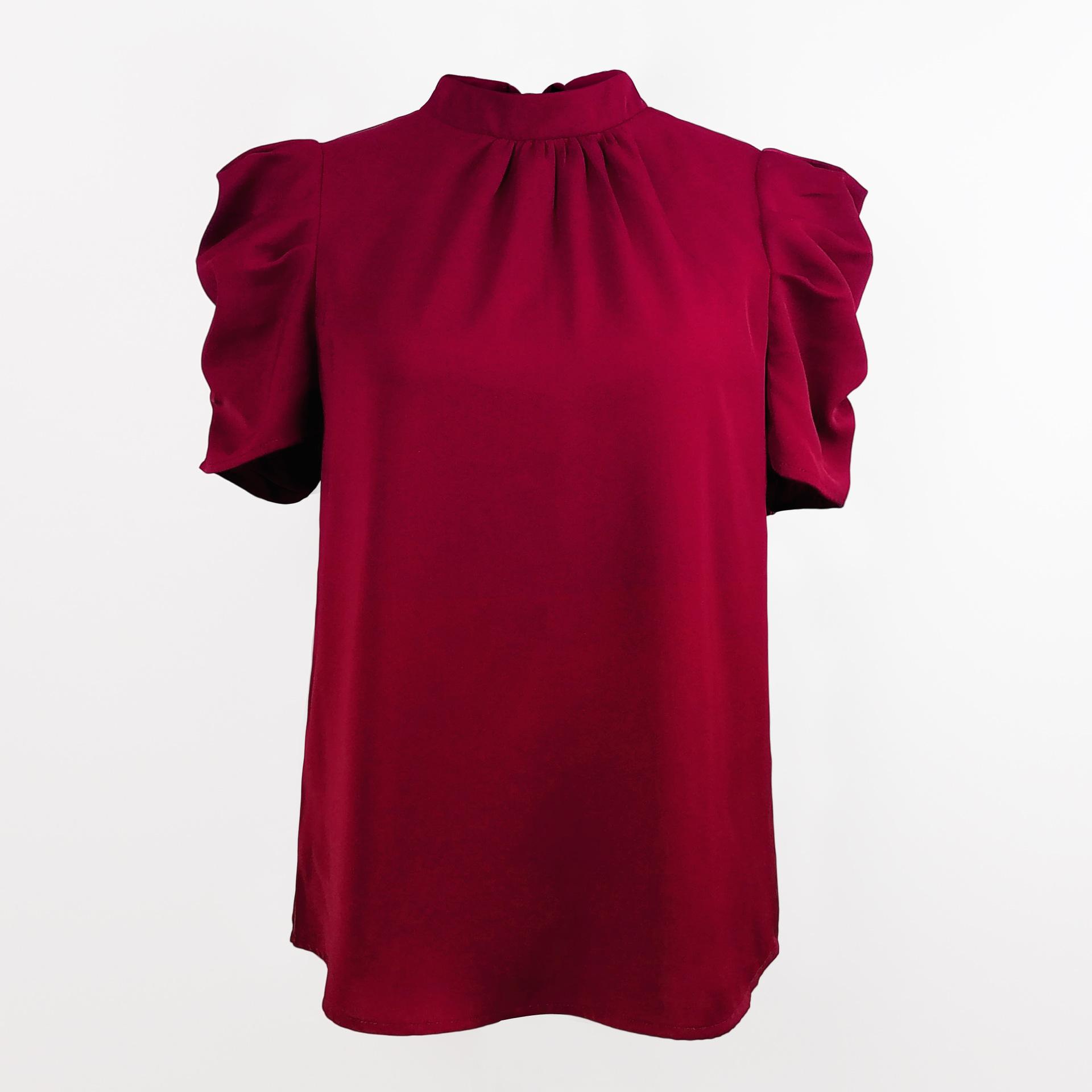 Летняя женская однотонная блузка с короткими рукавами, свободная и удобная рубашка XL красный
Летняя женская однотонная блузка с короткими рукавами, свободная и удобная рубашка XL красный