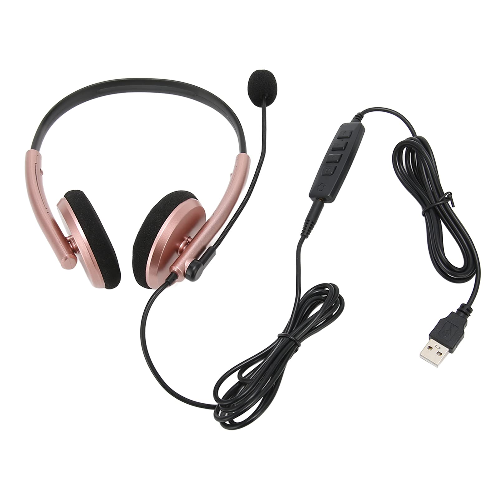 Business Call Center Headset Wired Headset with Noise Canceling PC Headset for Zoom Classroom Home Office Headset, Microphone, (USB) рожевий колір золота
Business Call Center Headset Wired Headset with Noise Canceling PC Headset for Zoom Classroom Home Office Headset, Microphone, (USB) рожевий колір золота