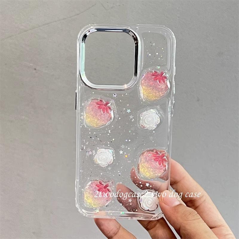 Gradual Change Color Strawberry Three-Dimensional Flower Mobile Phone Case For Iphone16Promax Glitter Apple 17 Sequins Transparent iPhone 7/8/SE 2020
Gradual Change Color Strawberry Three-Dimensional Flower Mobile Phone Case For Iphone16Promax Glitter Apple 17 Sequins Transparent iPhone 7/8/SE 2020