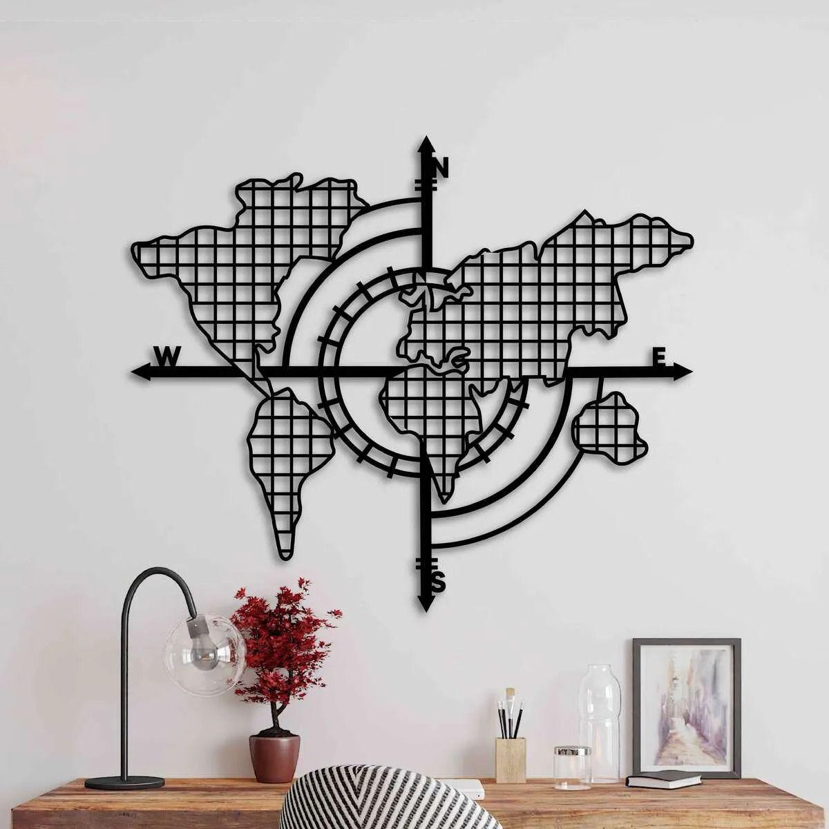 Современная металлическая карта мира, декоративная карта для домашнего офиса, настенная живопись, карта 45x38 cm
Современная металлическая карта мира, декоративная карта для домашнего офиса, настенная живопись, карта 45x38 cm
