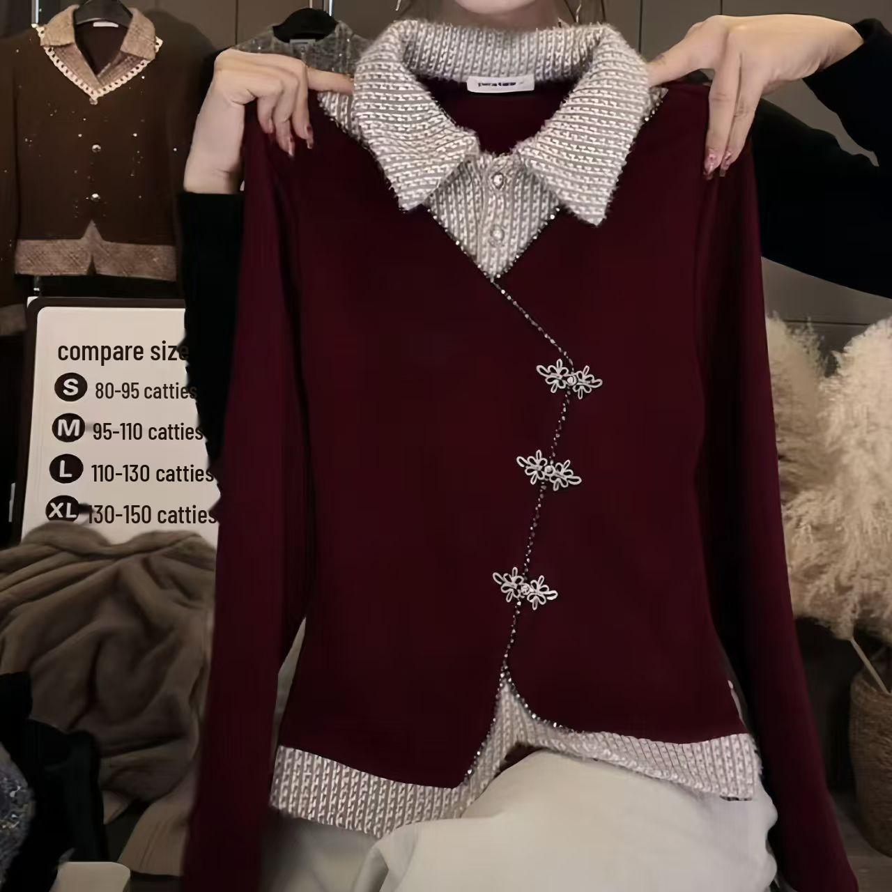 Elegant Red Patchwork Two-Piece Look Long Sleeve Lapel T-Shirt - Spring 2026 Collection XL (115-135 lbs)
Elegant Red Patchwork Two-Piece Look Long Sleeve Lapel T-Shirt - Spring 2026 Collection XL (115-135 lbs)