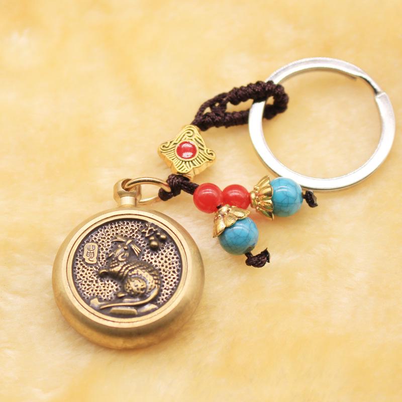 Zodiac Animal Copper Keychain with Rotating Brass Handle – A Wealth-Attracting Ornament for Tourists Twelve Zodiac Animals
Zodiac Animal Copper Keychain with Rotating Brass Handle – A Wealth-Attracting Ornament for Tourists Twelve Zodiac Animals