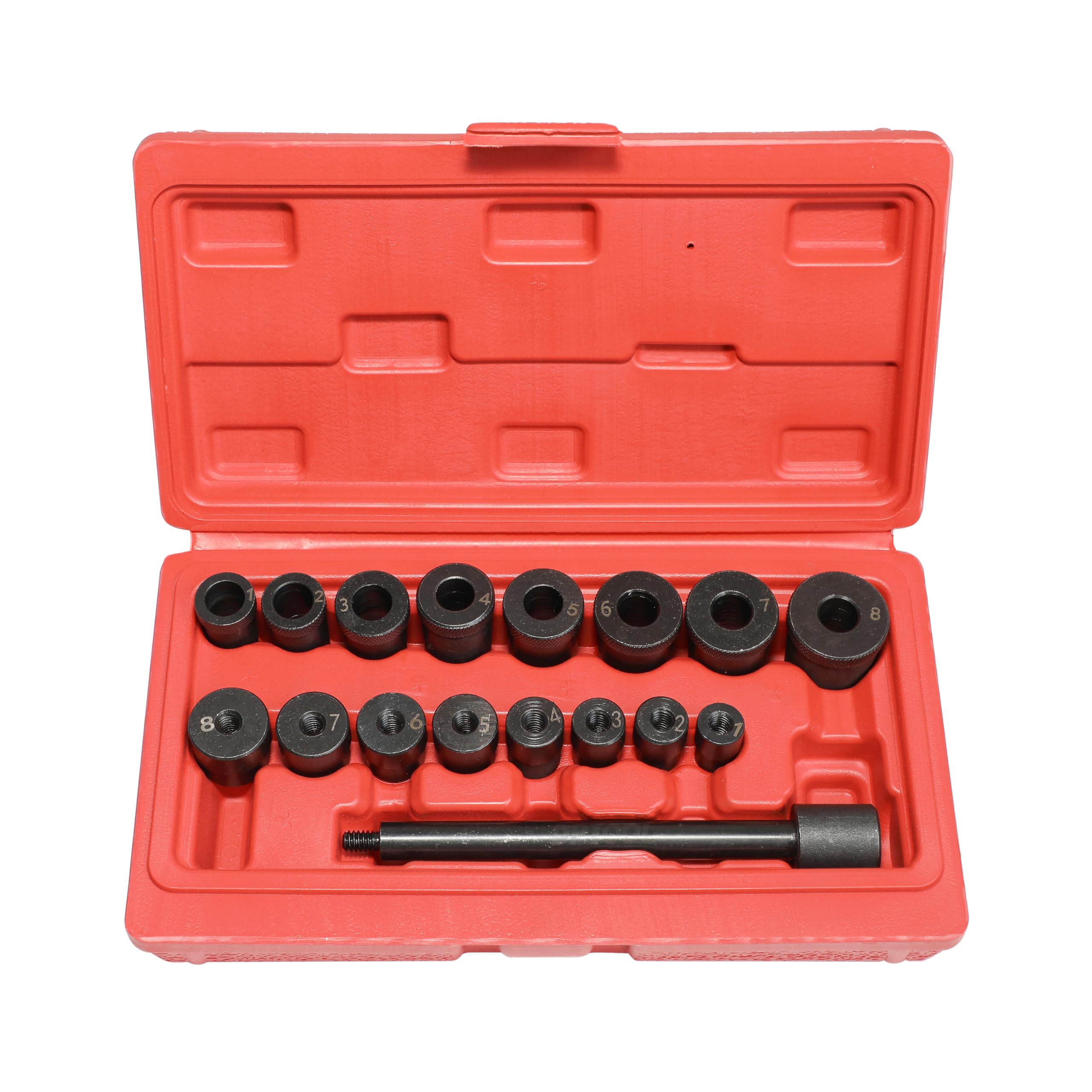 DPTOOL Clutch Alignment Tool Kit 17 Pieces Universal Flywheel Pilot Hole Clutch Drive Plate Alignment Tool (Does Not Fit Van Truck SUV)
DPTOOL Clutch Alignment Tool Kit 17 Pieces Universal Flywheel Pilot Hole Clutch Drive Plate Alignment Tool (Does Not Fit Van Truck SUV)