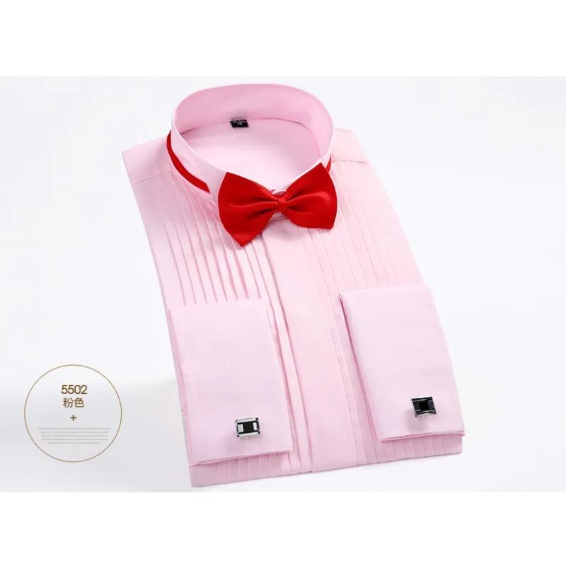 2026 new men s long sleeve shirt High quality tuxedo standing collar wedding dress shirt men s white French cufflink shirt XL
2026 new men s long sleeve shirt High quality tuxedo standing collar wedding dress shirt men s white French cufflink shirt XL