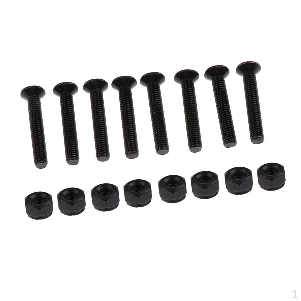 8 Pairs Skateboard Longboard Hardware Bolts Screws Nuts Scooter Cruiser Parts 5x27mm Black
8 Pairs Skateboard Longboard Hardware Bolts Screws Nuts Scooter Cruiser Parts 5x27mm Black