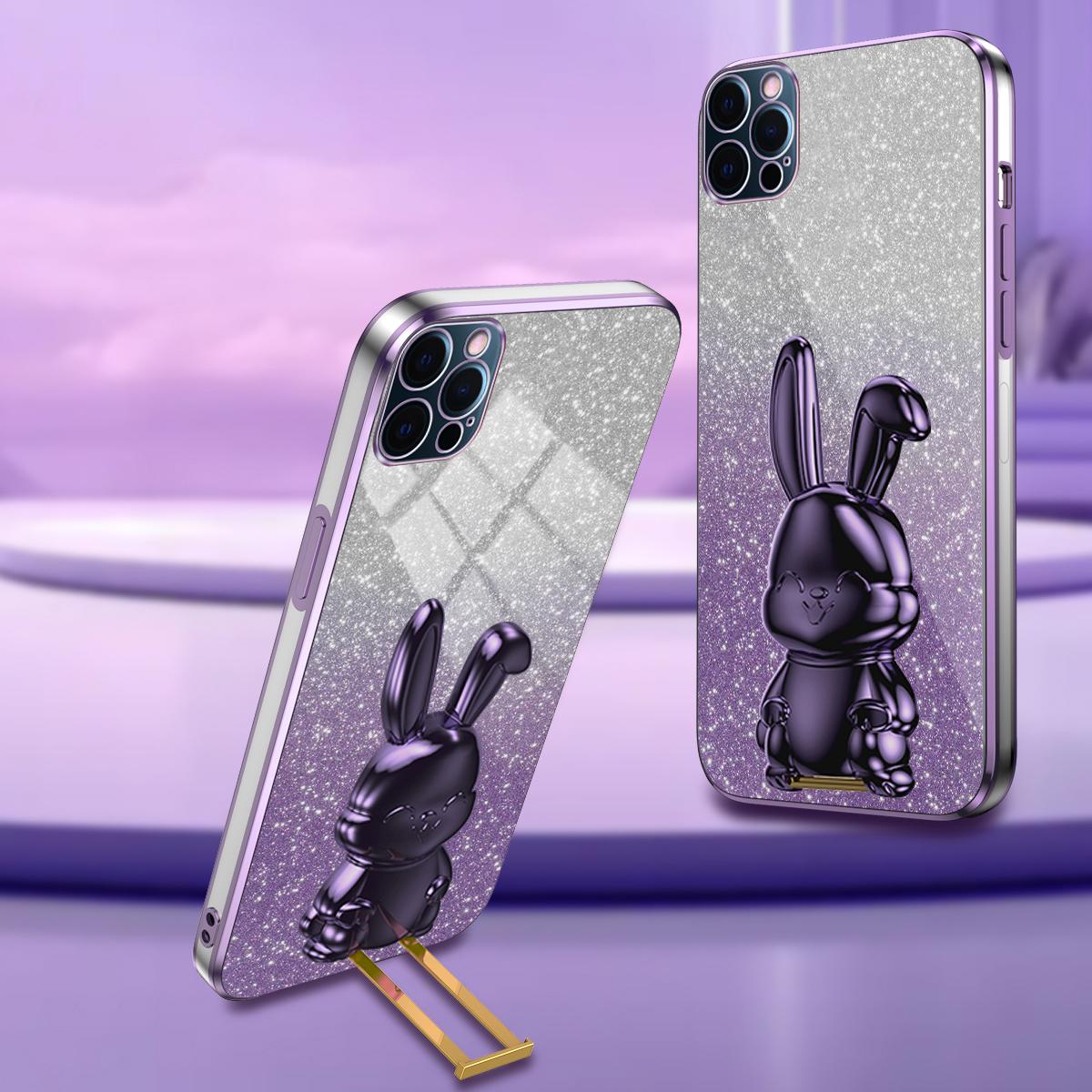 For iPhone 12 Pro Max Cartoon Rabbit Glitter Case Phone Cover with Kickstand Purple
For iPhone 12 Pro Max Cartoon Rabbit Glitter Case Phone Cover with Kickstand Purple