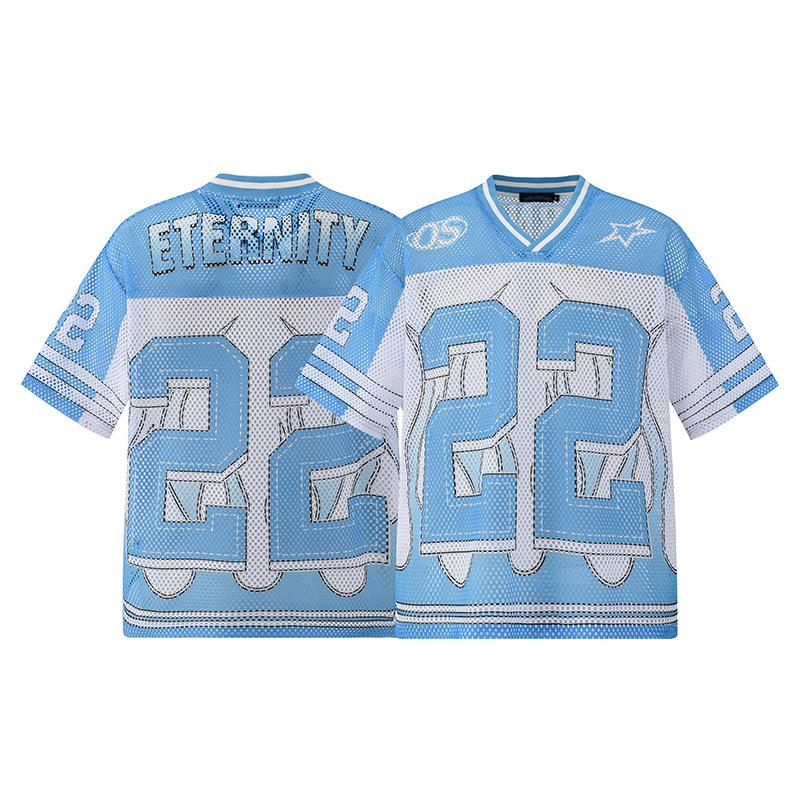 Summer New American Street Sportswear V-Neck Digital Jersey Loose Casual Sports Short-Sleeved T-Shirt For Men And Women L
Summer New American Street Sportswear V-Neck Digital Jersey Loose Casual Sports Short-Sleeved T-Shirt For Men And Women L