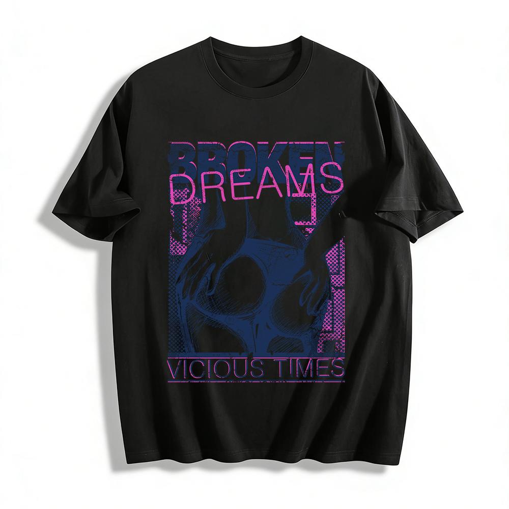 Broken Dreams Vicious Times Graphic Print Casual Tee Pure cotton T-shirt 6XL
Broken Dreams Vicious Times Graphic Print Casual Tee Pure cotton T-shirt 6XL
