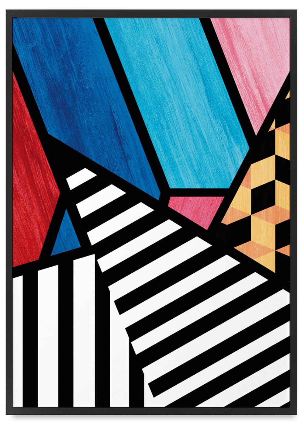 Абстрактна геометрія плакат у чорній рамці 21x30 cm
Абстрактна геометрія плакат у чорній рамці 21x30 cm