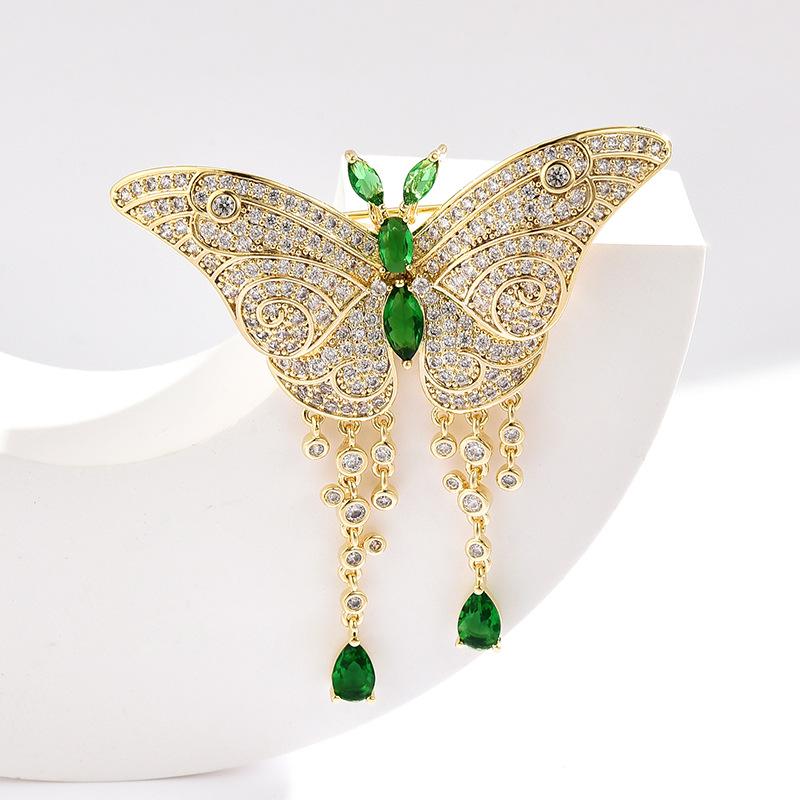 Tassel Butterfly Cubic Zirconia Brooch Elegant Temperament Corsage Wedding Suit Pins Clothing Accessories
Tassel Butterfly Cubic Zirconia Brooch Elegant Temperament Corsage Wedding Suit Pins Clothing Accessories