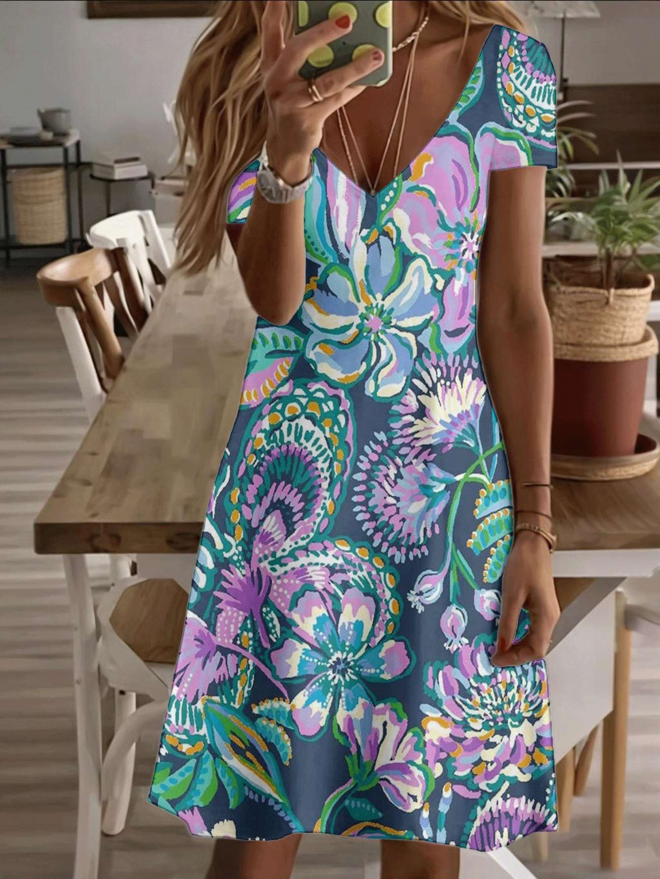 Vneck shortsleeve midi dress floral paisley print pattern 3D highquality printing durable casual fashion summer beach boho style vibrant colorful eleg 8XL дубильна кора
Vneck shortsleeve midi dress floral paisley print pattern 3D highquality printing durable casual fashion summer beach boho style vibrant colorful eleg 8XL дубильна кора