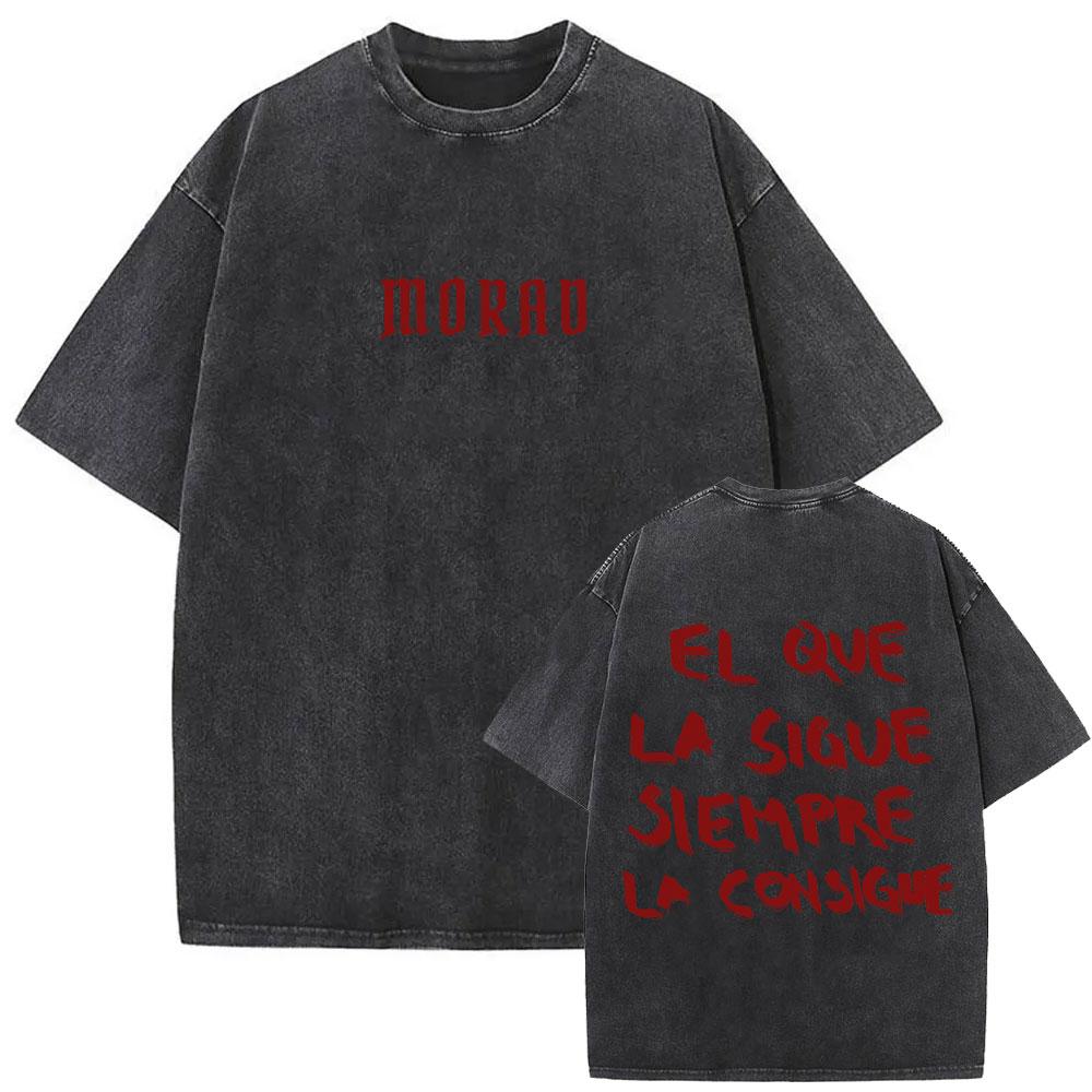 Rapper Morad El Que La Sigue Siempre La Consigue Vintage Washed T Shirt Men Casual Cotton Tshirt Male Hip Hop Fashion Tshirts S
Rapper Morad El Que La Sigue Siempre La Consigue Vintage Washed T Shirt Men Casual Cotton Tshirt Male Hip Hop Fashion Tshirts S