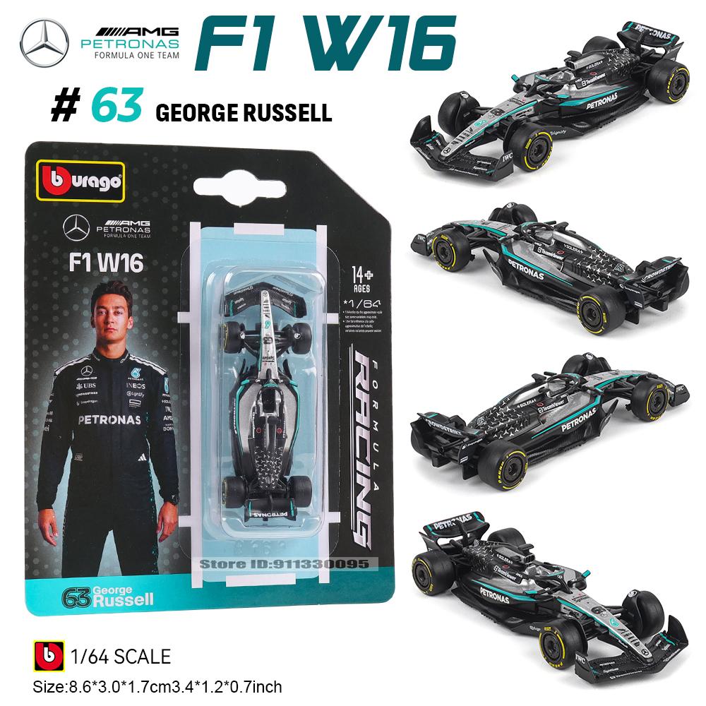 Bburago 1:64 Mercedes-AMG 2025 F1 W16 #63 George Russell #12 Kimi Antonelli Alloy Car Model Collectible Toys latest model
Bburago 1:64 Mercedes-AMG 2025 F1 W16 #63 George Russell #12 Kimi Antonelli Alloy Car Model Collectible Toys latest model