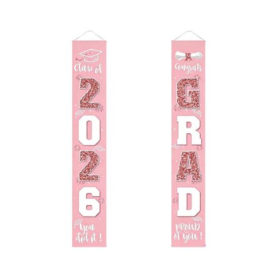 1 Pair 2026 Graduation Decoration Class of 2026 Congrats Grad Door Sign Indoor Outdoor Front Door Porch Hanging Banner for Graduation Party D
1 Pair 2026 Graduation Decoration Class of 2026 Congrats Grad Door Sign Indoor Outdoor Front Door Porch Hanging Banner for Graduation Party D