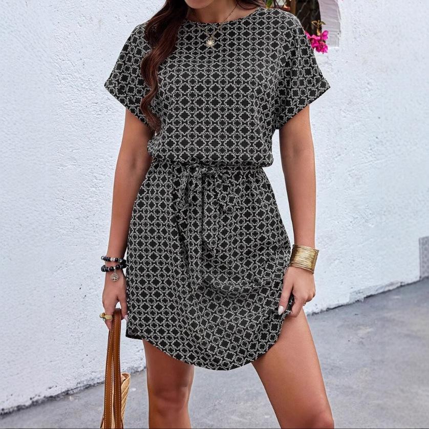 Women Summer Casua Batwing Sleeve O Neck Splice Plaid Printed Black One Piece Dress S
Women Summer Casua Batwing Sleeve O Neck Splice Plaid Printed Black One Piece Dress S