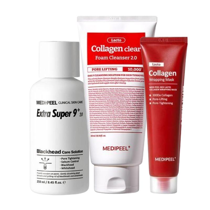 MEDI-PEEL Pore Tightening & Firming Care Set (Extra Super 9 Plus 2.0 250ml + Red Lacto Collagen Clear Foam 2.0 300ml + Wrapping Mask 70ml)
MEDI-PEEL Pore Tightening & Firming Care Set (Extra Super 9 Plus 2.0 250ml + Red Lacto Collagen Clear Foam 2.0 300ml + Wrapping Mask 70ml)