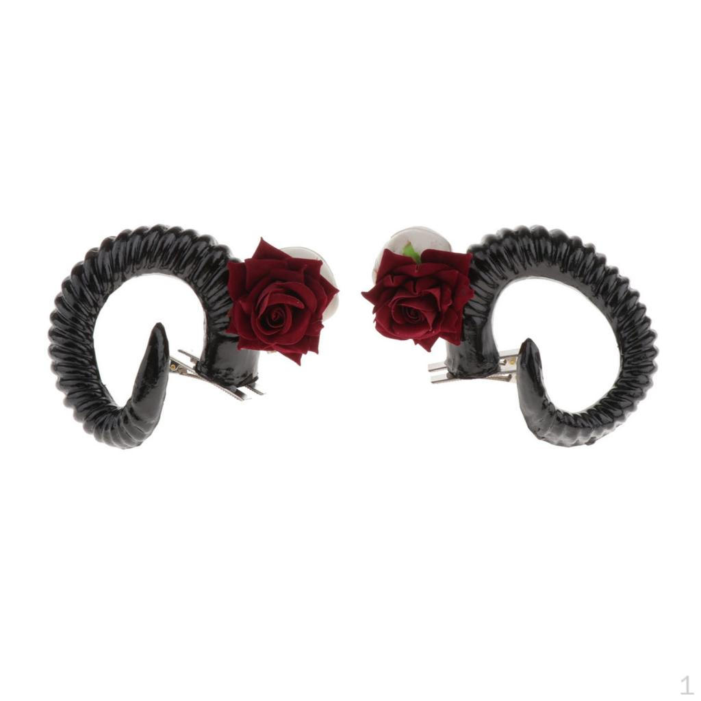 2x Aries Artificial Christmas Cosplay Gothic Hair Clips Hairpins Headband For Years Eve Party чорний
2x Aries Artificial Christmas Cosplay Gothic Hair Clips Hairpins Headband For Years Eve Party чорний