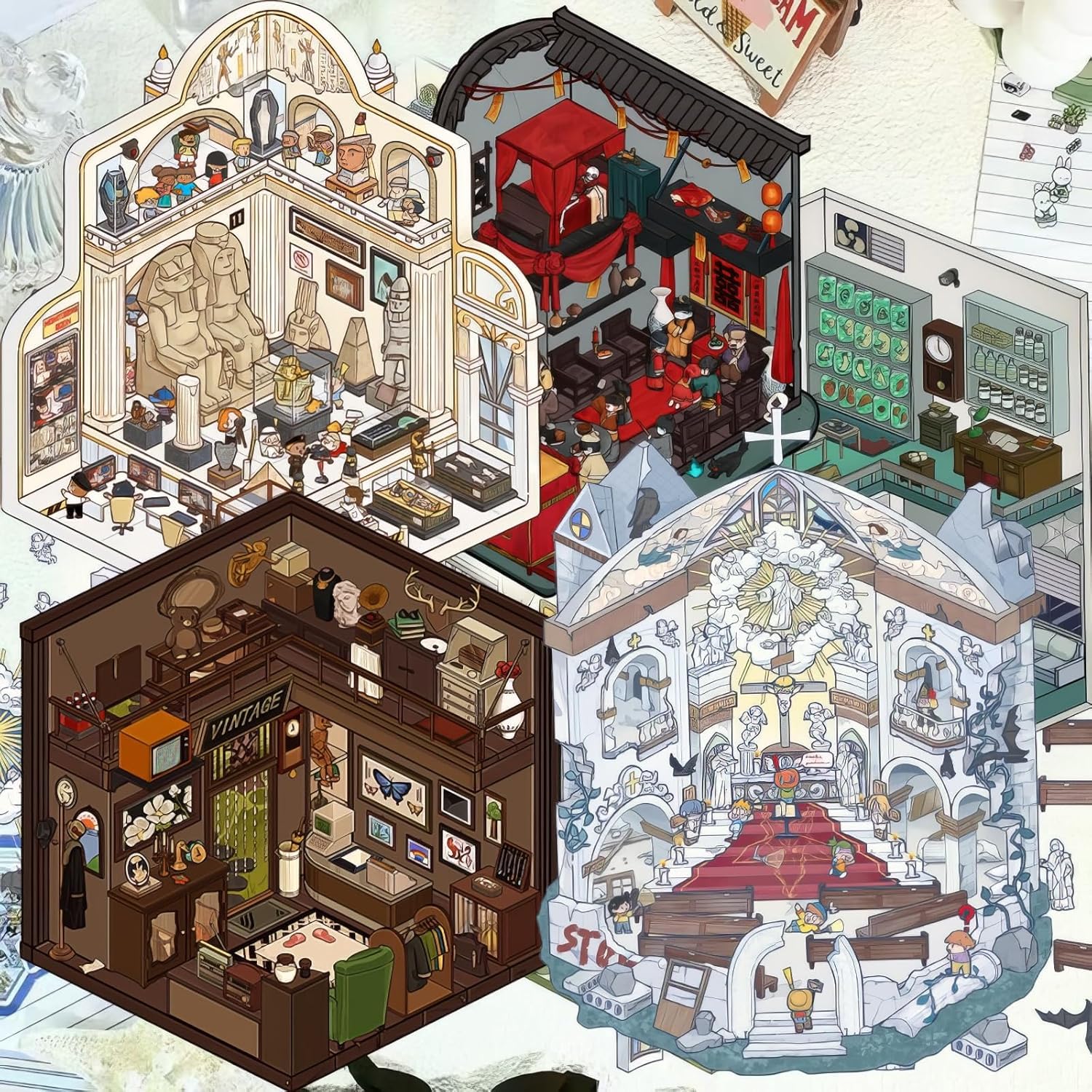 DIY 3D House Sticker Kit for Adults and Featuring Chinese Retro Detective and Hospital Perfect for Stress Relief and Hobbies 5-Pack (with Tweezers)
DIY 3D House Sticker Kit for Adults and Featuring Chinese Retro Detective and Hospital Perfect for Stress Relief and Hobbies 5-Pack (with Tweezers)