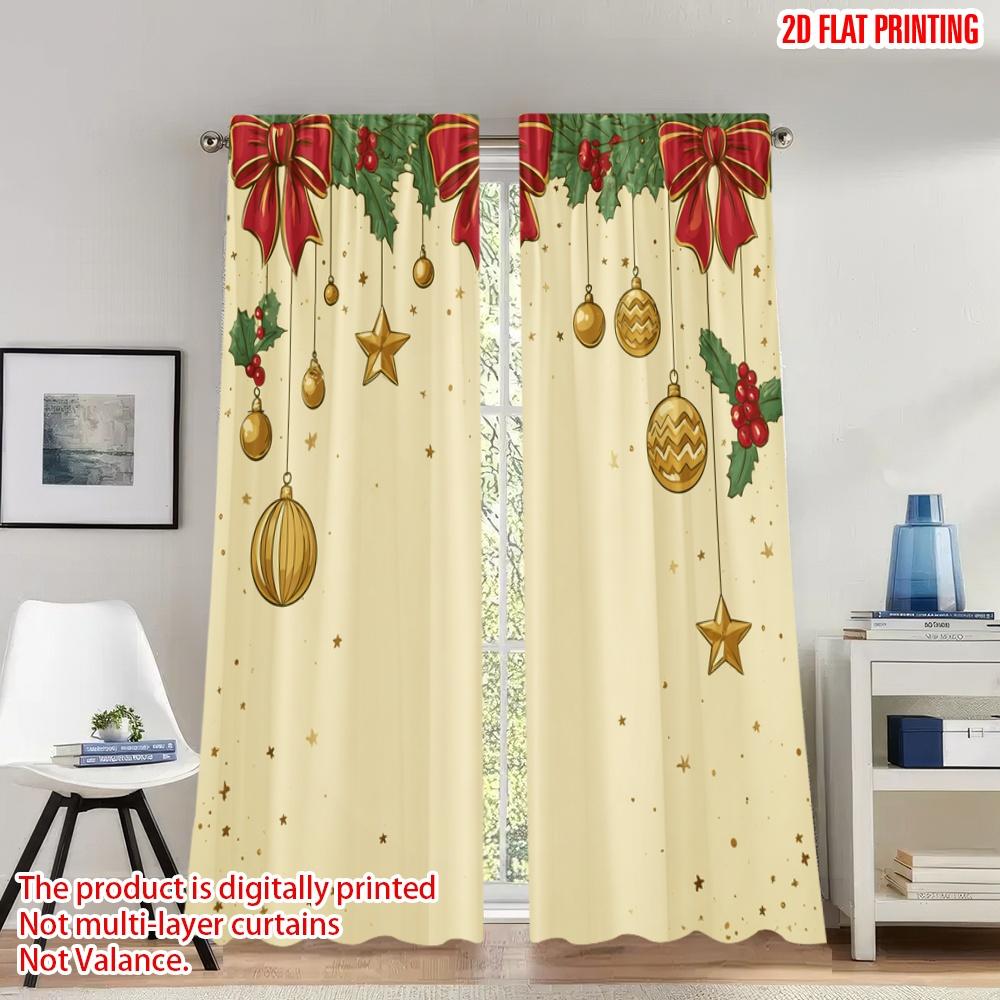 Set Of 2 Flat Printing Popular Christmas Curtains Ornament Stars Bow Digital Printed Polyester Drapes Party Holiday Curtain W100*H70(CM)-Rod Pocket&1PCS
Set Of 2 Flat Printing Popular Christmas Curtains Ornament Stars Bow Digital Printed Polyester Drapes Party Holiday Curtain W100*H70(CM)-Rod Pocket&1PCS
