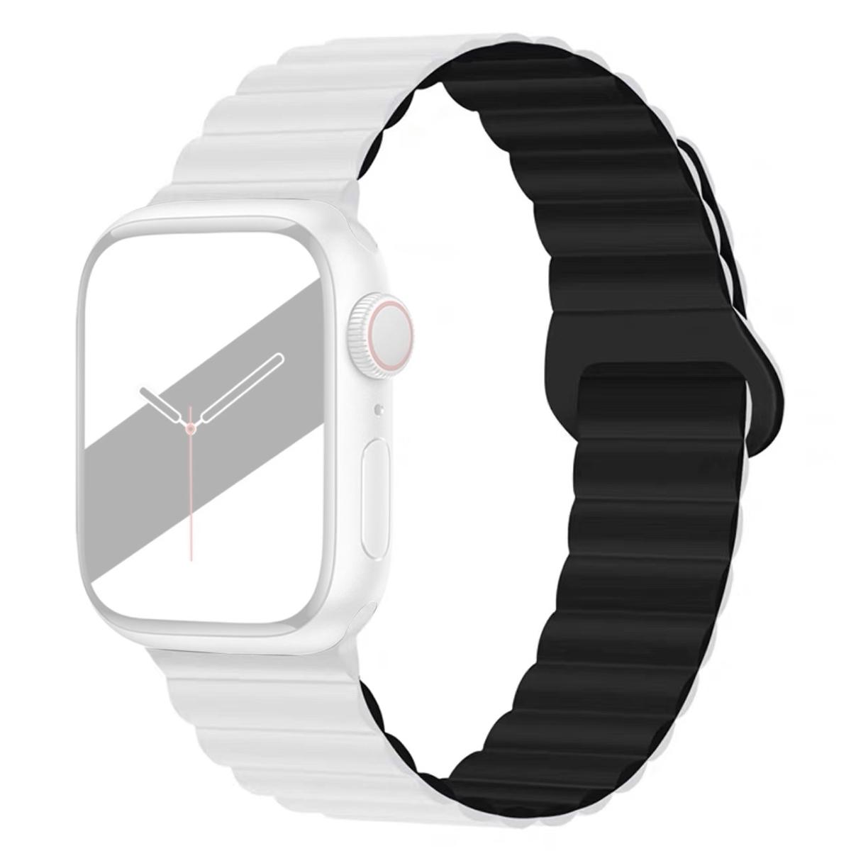 For Apple Watch Series 10 46mm/Ultra 2 Ultra 49mm/Series 9 8 7 45mm/6 5 4 SE (2023) SE (2022) SE 44mm/3 2 1 42mm Silicone Strap Magnetic Watchband White/Black
For Apple Watch Series 10 46mm/Ultra 2 Ultra 49mm/Series 9 8 7 45mm/6 5 4 SE (2023) SE (2022) SE 44mm/3 2 1 42mm Silicone Strap Magnetic Watchband White/Black