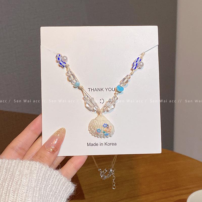 Starfish shell pearl color beaded necklace women s seaside vacation wind collarbone chain temperament sweet and cool neck chain
Starfish shell pearl color beaded necklace women s seaside vacation wind collarbone chain temperament sweet and cool neck chain