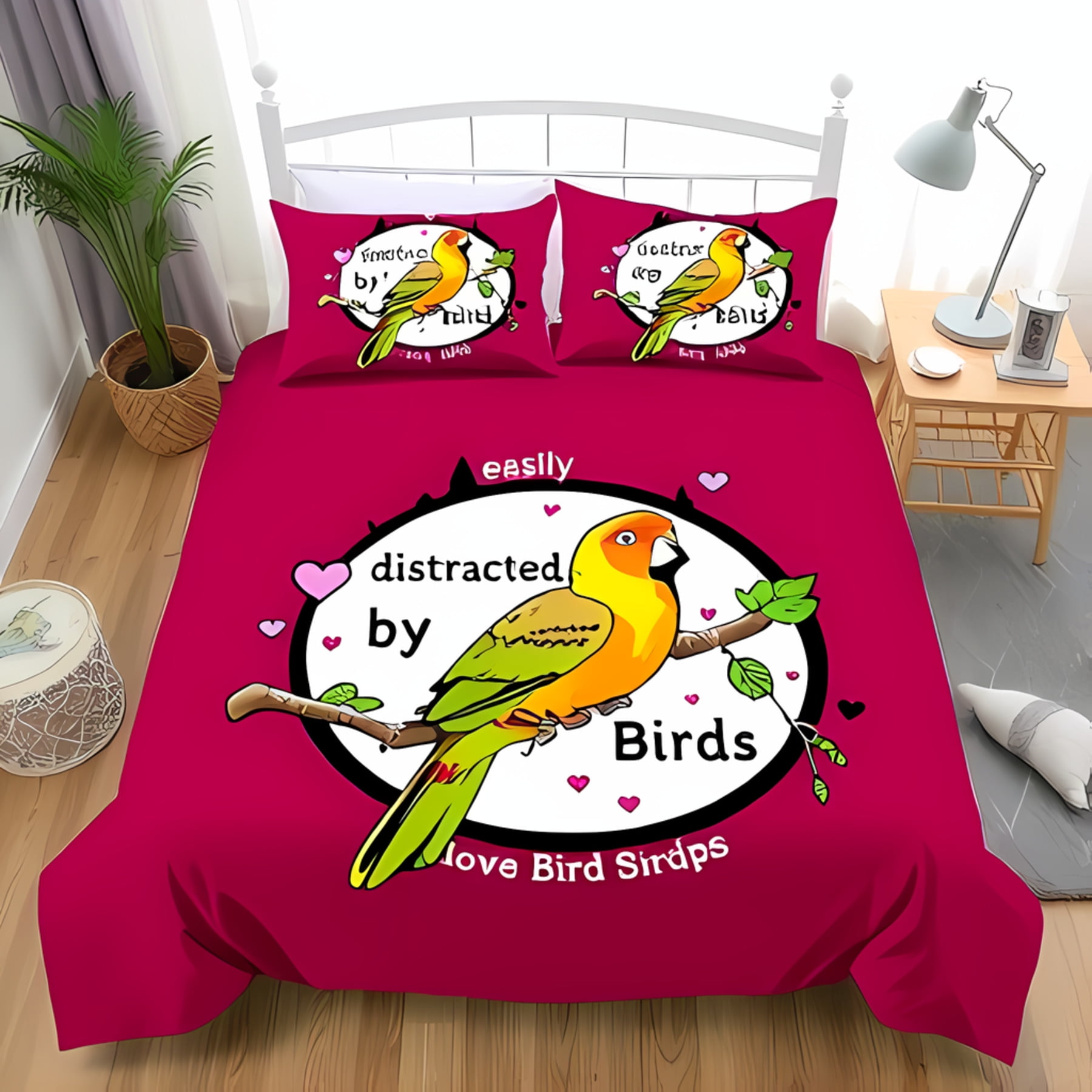 Comforter Vibrant Bird Design With Easily Distracted By Birds Phrase Whimsical Swirls Stars Black Background Fun Soft Warm Comforter (quilt)-EU Single(135*200cm)3pcs
Comforter Vibrant Bird Design With Easily Distracted By Birds Phrase Whimsical Swirls Stars Black Background Fun Soft Warm Comforter (quilt)-EU Single(135*200cm)3pcs