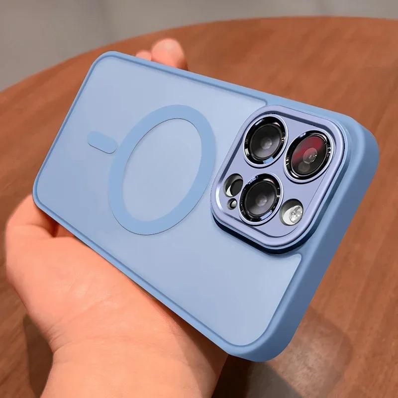 Luxury Magnetic Matte Translucent Phone Case For iPhone 17 16 15 14 Plus 13 12 Pro Max 11 For Magsafe Wireless Charging Cover iPhone 11 синій
Luxury Magnetic Matte Translucent Phone Case For iPhone 17 16 15 14 Plus 13 12 Pro Max 11 For Magsafe Wireless Charging Cover iPhone 11 синій