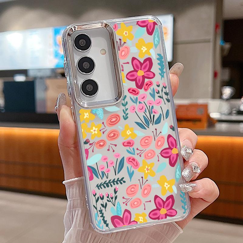 Pink Cartoon Floral Case For Samsung S26 S25 Ultra S24 FE S23 Plus S22 S21 A15 A16 A17 A35 A36 A37 A54 A55 A56 A57 5G Plating Lens Soft Cover Samsung A36 5G прозрачный
Pink Cartoon Floral Case For Samsung S26 S25 Ultra S24 FE S23 Plus S22 S21 A15 A16 A17 A35 A36 A37 A54 A55 A56 A57 5G Plating Lens Soft Cover Samsung A36 5G прозрачный