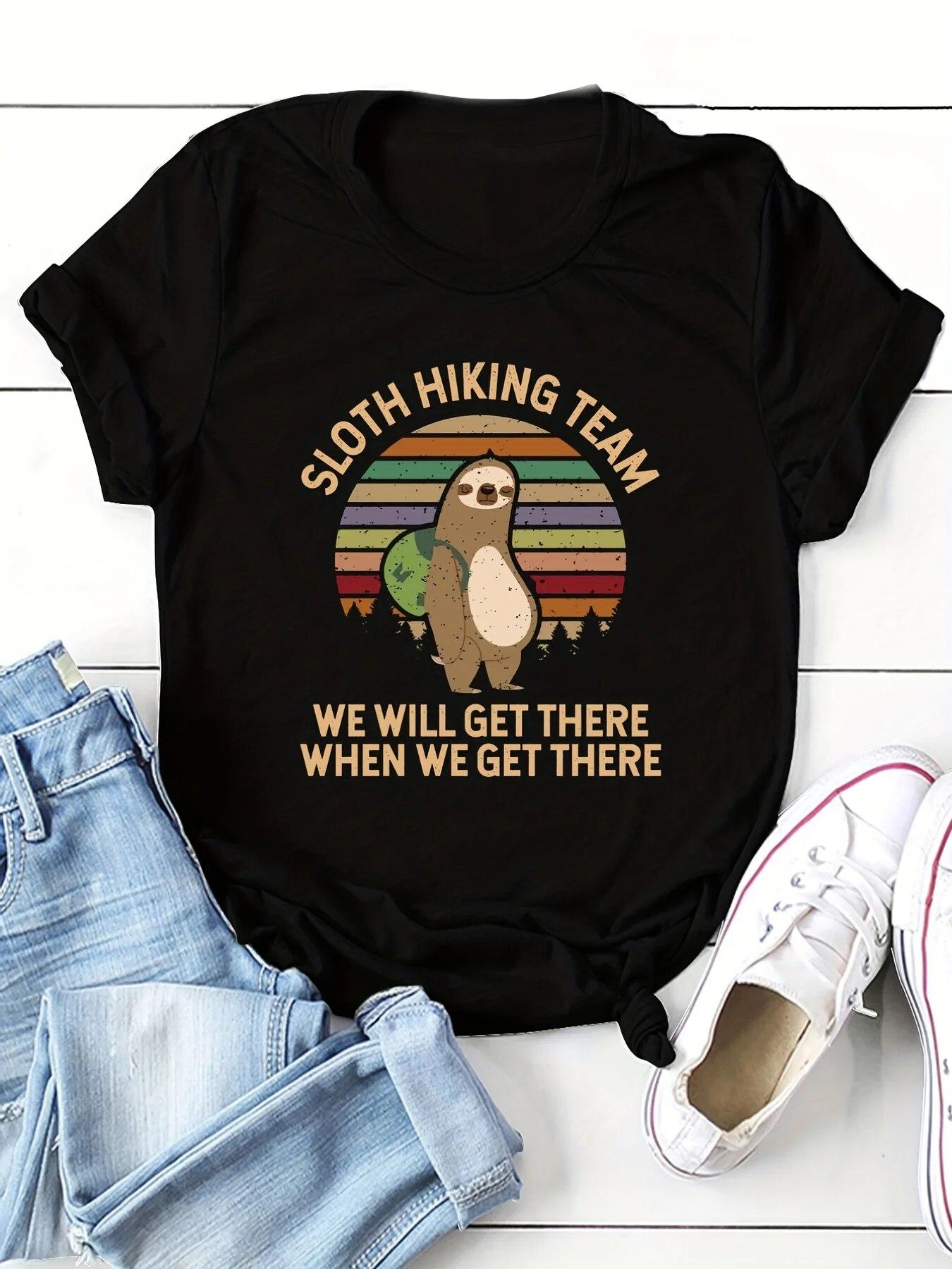 Футболка с графическим принтом Sloth Hiking Team, повседневный топ с круглым вырезом и короткими рукавами, WoUnisex, одежда унисекс L
Футболка с графическим принтом Sloth Hiking Team, повседневный топ с круглым вырезом и короткими рукавами, WoUnisex, одежда унисекс L