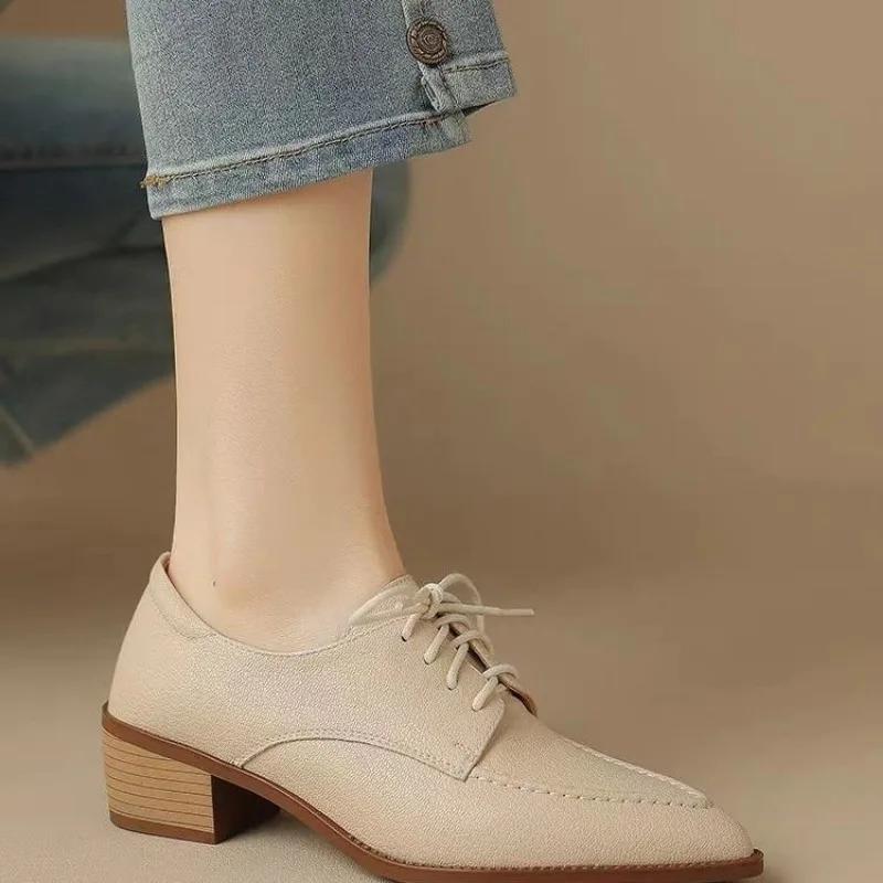 Новые весенне-осенние женские туфли-лоферы из овечьей кожи с острым носком и толстым каблуком для комфорта, женские туфли-лодочки Zaptos Mujer 38 бежевый
Новые весенне-осенние женские туфли-лоферы из овечьей кожи с острым носком и толстым каблуком для комфорта, женские туфли-лодочки Zaptos Mujer 38 бежевый