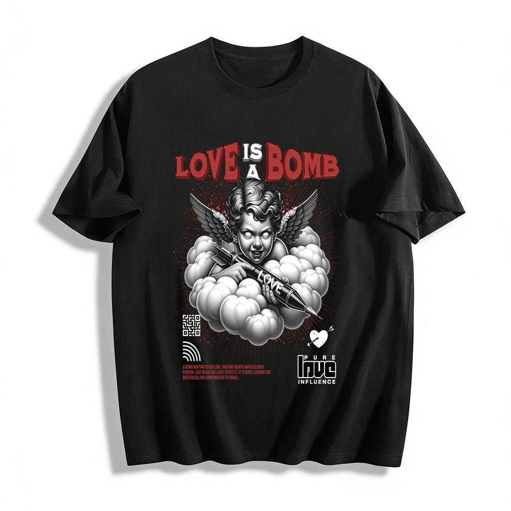 Dark Cupid Love Is A Bomb Graphic Edgy Tee Pure cotton T-shirt XXS
Dark Cupid Love Is A Bomb Graphic Edgy Tee Pure cotton T-shirt XXS