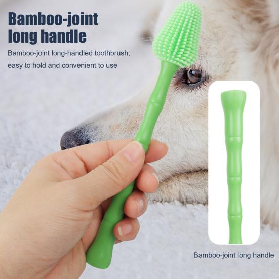 Pet Toothbrush 360-Degree Pet Toothbrush for Small Large Dogs And Cats Bamboo Shape Soft Teeth Cleaning Brush for Dental Care зелений
Pet Toothbrush 360-Degree Pet Toothbrush for Small Large Dogs And Cats Bamboo Shape Soft Teeth Cleaning Brush for Dental Care зелений