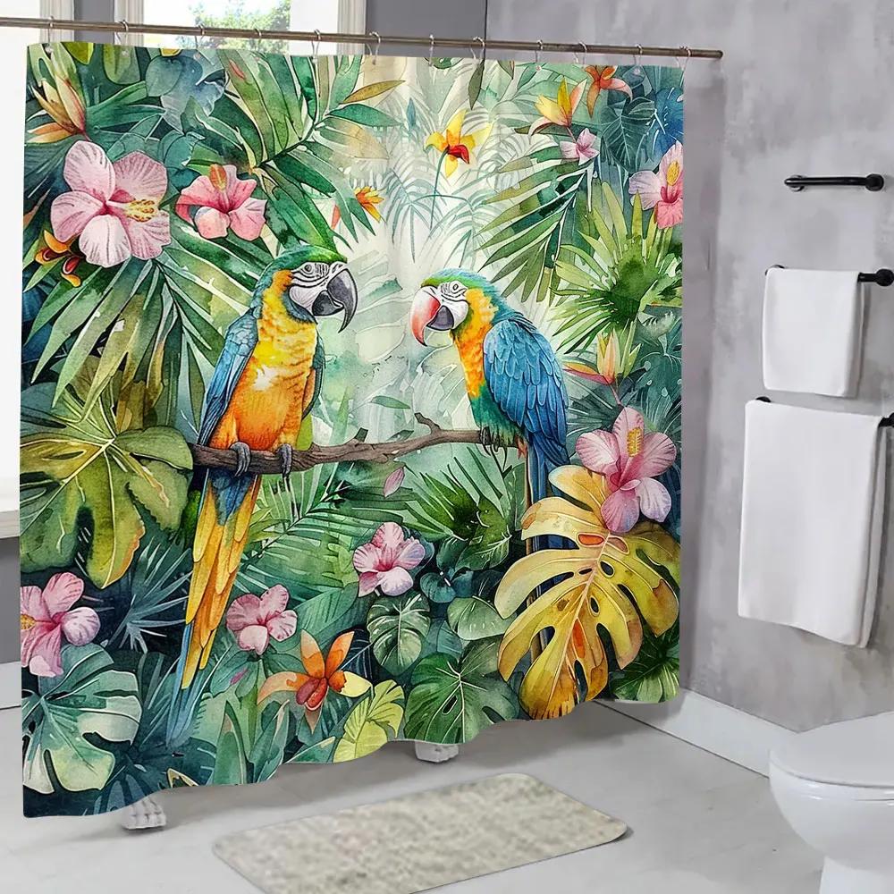 Cute Parrot Pattern Shower Curtain With Hooks Waterproof Mildew Resistant Easy Install Washable For Home Apartment Dorm Batroom W60H190(CM)-1 Pcs
Cute Parrot Pattern Shower Curtain With Hooks Waterproof Mildew Resistant Easy Install Washable For Home Apartment Dorm Batroom W60H190(CM)-1 Pcs
