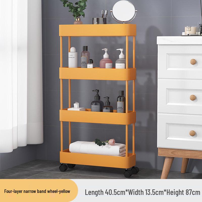 Многоярусная стойка для хранения в зазорах для ванной и кухни на колесиках
Многоярусная стойка для хранения в зазорах для ванной и кухни на колесиках