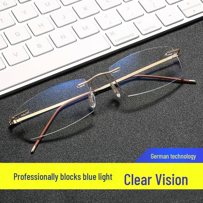 Men s Rimless Anti-Blue Light Reading Glasses with Beveled Edge - Elegant and High-End Design +4.00
Men s Rimless Anti-Blue Light Reading Glasses with Beveled Edge - Elegant and High-End Design +4.00
