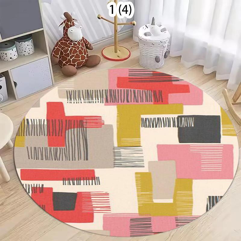 Geometric Color Block Round Rug Abstract Geometric Line Pattern Carpet Soft Non-Slip Floor Mat for Kids Room Living Room 100cm
Geometric Color Block Round Rug Abstract Geometric Line Pattern Carpet Soft Non-Slip Floor Mat for Kids Room Living Room 100cm