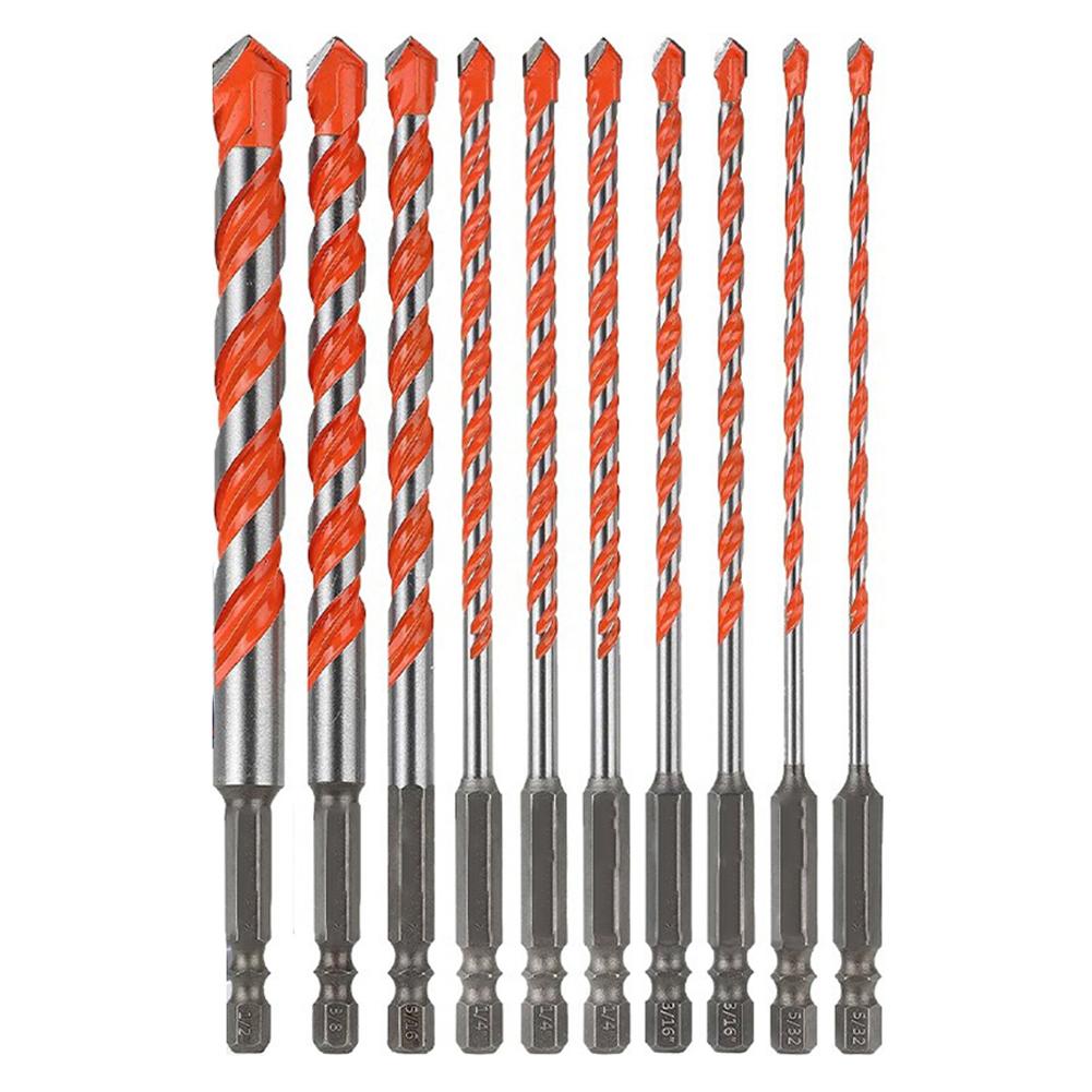 10pcs Concrete Carbide Drill Bits 1/4 Hex Shank Masonry Drill Bits Drilling For Glass Brick Tile Stainless Steel Plates China Mainland
10pcs Concrete Carbide Drill Bits 1/4 Hex Shank Masonry Drill Bits Drilling For Glass Brick Tile Stainless Steel Plates China Mainland