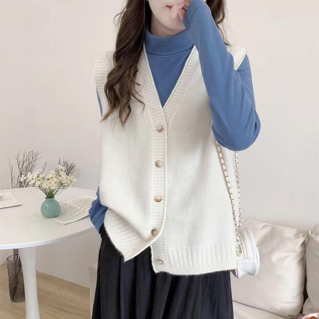 Женский вязаный свитер-жилет, свободный кардиган без рукавов, универсальный плечевой свитер, осень и зима XL
Женский вязаный свитер-жилет, свободный кардиган без рукавов, универсальный плечевой свитер, осень и зима XL